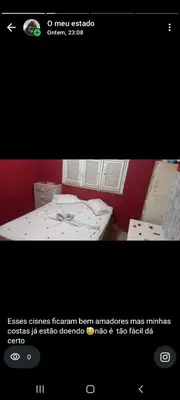 Uma cama ou camas num quarto em Ambiente agradável