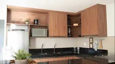A cozinha ou kitchenette de Resort Coral Beach - Casa 18