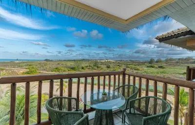 Uma varanda ou terraço em VG Sun Cumbuco #403 Vista Mar by Carpediem