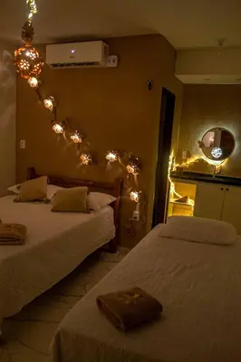 Uma cama ou camas num quarto em SP Hospedagem Canoa Quebrada