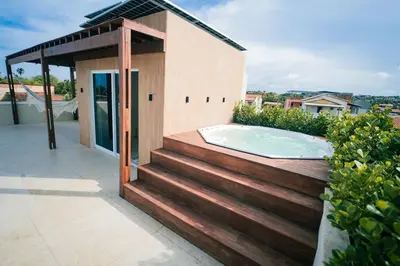 Uma varanda ou terraço em Vibes Beach House