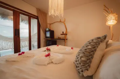 Uma cama ou camas num quarto em Ankura Preá Spa & Boutique Hotel