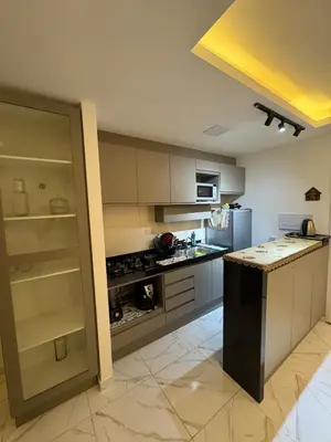 A cozinha ou kitchenette de Apartamento Pé na areia Praia do futuro