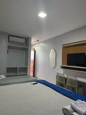 Uma cama ou camas num quarto em Atlas Beach Hotel