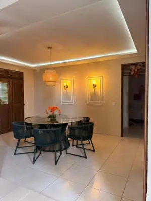 Uma área de estar em Casa de praia Perollas