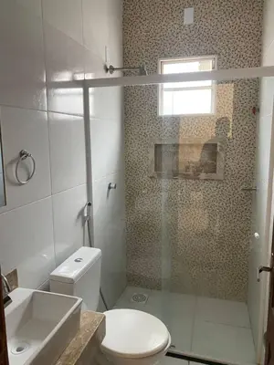 Uma casa de banho em Casa aconchego Prea