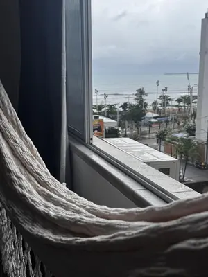 A planta de Flat com vista mar E localização perfeita