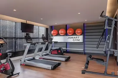 O centro de fitness e/ou as comodidades de fitness de Flat de alto padrão no J Smart José Vilar #303
