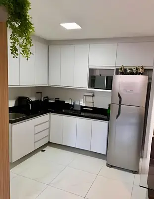 A cozinha ou kitchenette de Flat de alto padrão no J Smart José Vilar #303