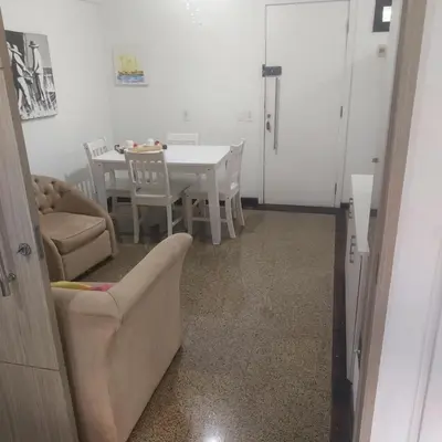 Uma área de estar em Scala Residence Beira Mar