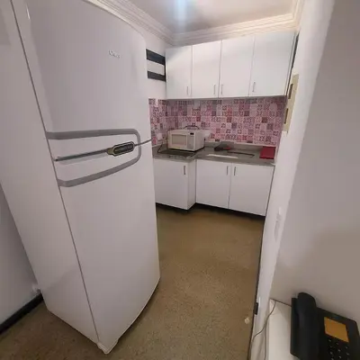 A cozinha ou kitchenette de Scala Residence Beira Mar