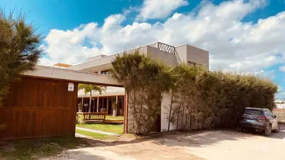 O edifício onde a casa de férias está situado