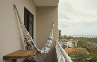 Uma varanda ou terraço em Ap Futurinho