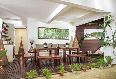 Um jardim no exterior de Villa Métisse