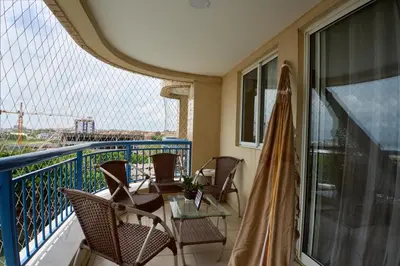 Uma varanda ou terraço em Beach Village Residence