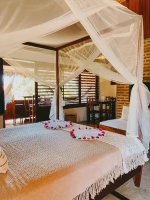 Uma cama ou camas num quarto em KazaBrasil