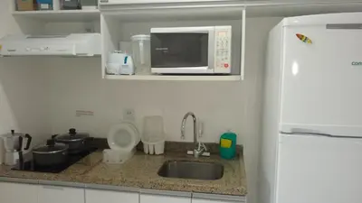 A cozinha ou kitchenette de Apartamento Mobiliado Fortaleza-Landscape Beira-Mar