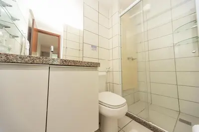 Uma casa de banho em Apartamento em Fortaleza Beach Class-uma quadra Praia