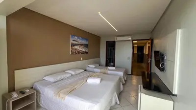 Uma cama ou camas num quarto em Hotel Boreas