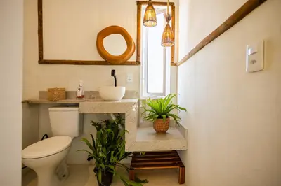 Uma casa de banho em Preá Kite House