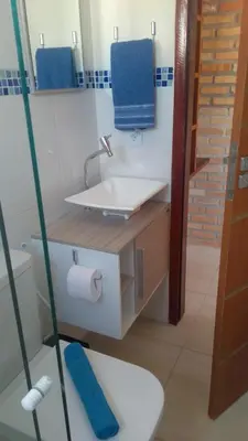 Uma casa de banho em Vila Beija-flor