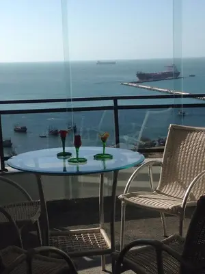 Uma vista do mar geral ou uma vista do mar a partir do aparthotel