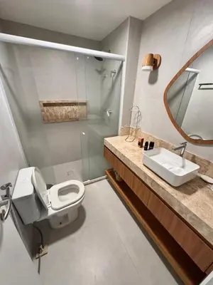 Uma casa de banho em Beach Living, Frente mar, Vizinho B Park - Oficial