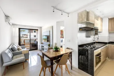 A cozinha ou kitchenette de Beach front Varandas Do Mar