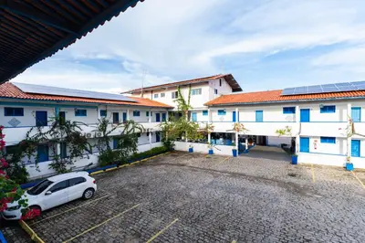 O edifício onde o hotel está situado