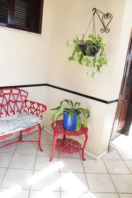 Uma área de estar em Pousada Mucuripe
