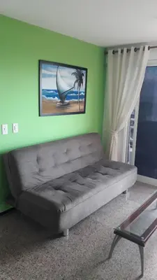 Uma área de estar em Apartamentos Vila de Iracema