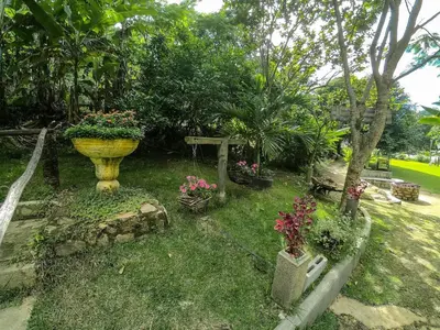 Um jardim no exterior de Saíra Recanto de Serra