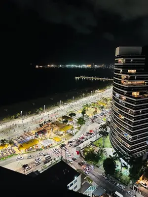 Uma vista geral de Fortaleza ou a vista da cidade a partir do aparthotel
