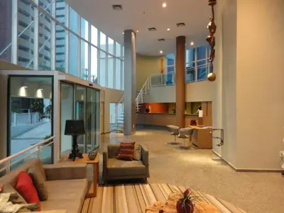 A planta de Apart Vista Mar para até 6 pessoas