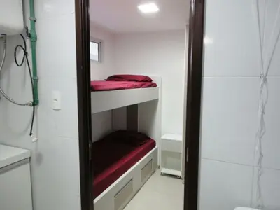 A planta de Apart Vista Mar para até 6 pessoas