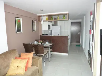 A planta de Apart Vista Mar para até 6 pessoas