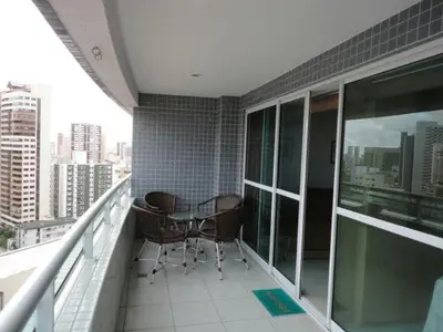 A planta de Apart Vista Mar para até 6 pessoas