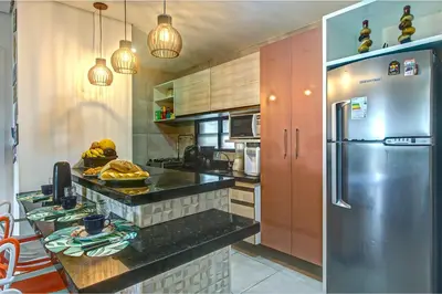 A cozinha ou kitchenette de Wai Wai Cumbuco Apartamento Térreo