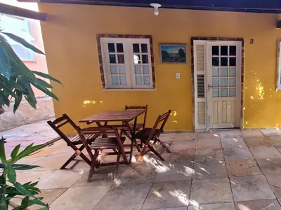 Um pátio ou outra área exterior em Casa no Residencia Familia