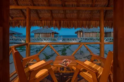 Uma varanda ou terraço em Jaguaribe Lodge e Kite