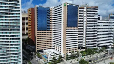 O edifício onde o hotel está situado