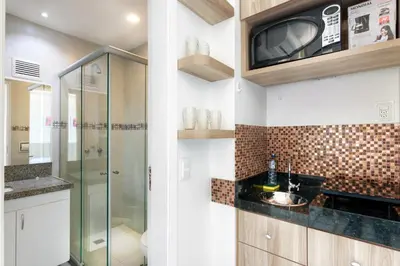 A cozinha ou kitchenette de Particular Golden Beira Mar