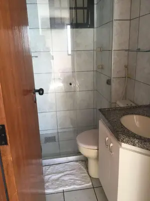 Uma casa de banho em Apart Porto Jangada Suíte Vista Mar