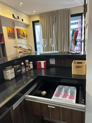 A cozinha ou kitchenette de Landscape Beira Mar Fortaleza