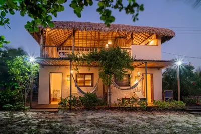 O edifício onde a casa de férias está situado