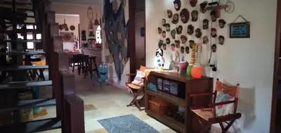 Uma área de estar em Casa de veraneio