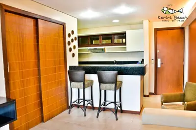 Uma área de estar em Kariri Beach Hotel