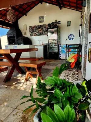 A cozinha ou kitchenette de Pousada e Restaurante Lual do Parajuru