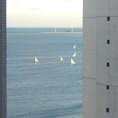 Uma vista do mar geral ou uma vista do mar a partir da casa de férias