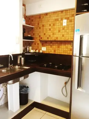 A cozinha ou kitchenette de Apartamento Em Fortaleza De Frente Para O Mar